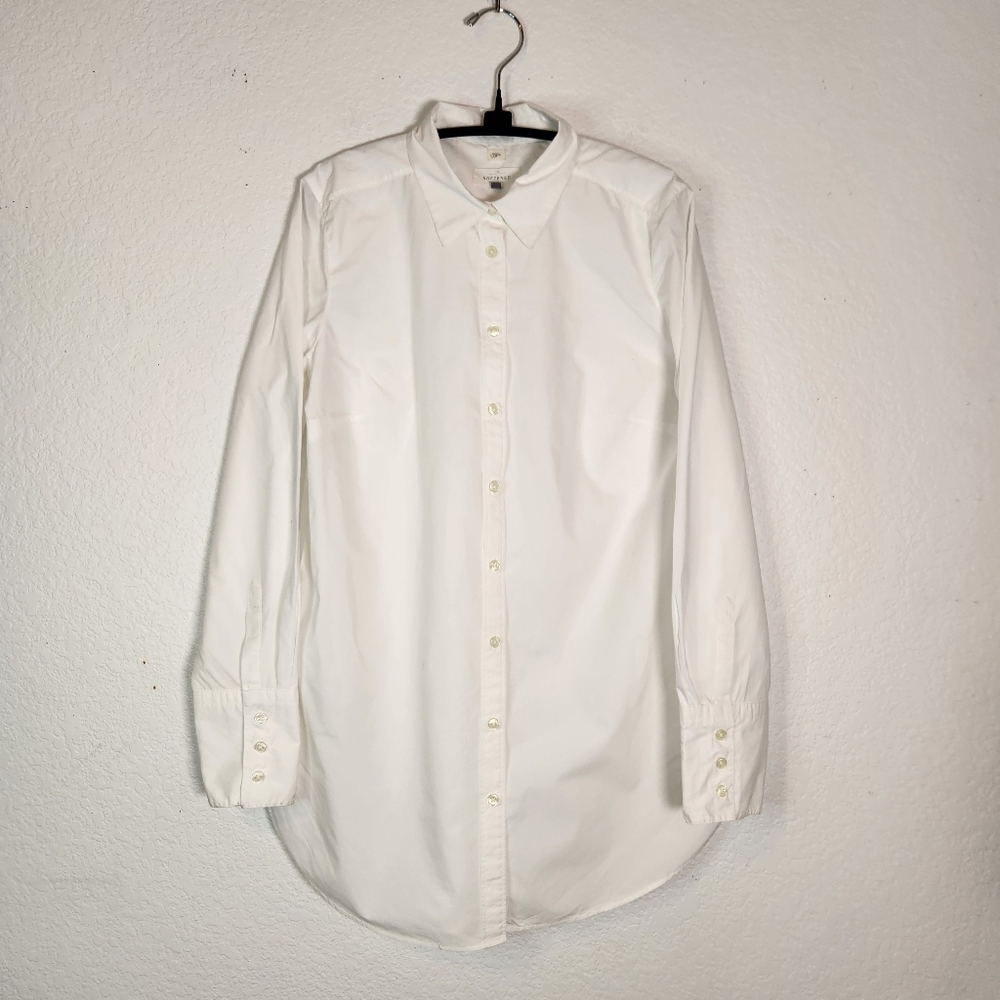Ann Taylor Loft the Softened Classic White Women's Shirt, Size M
